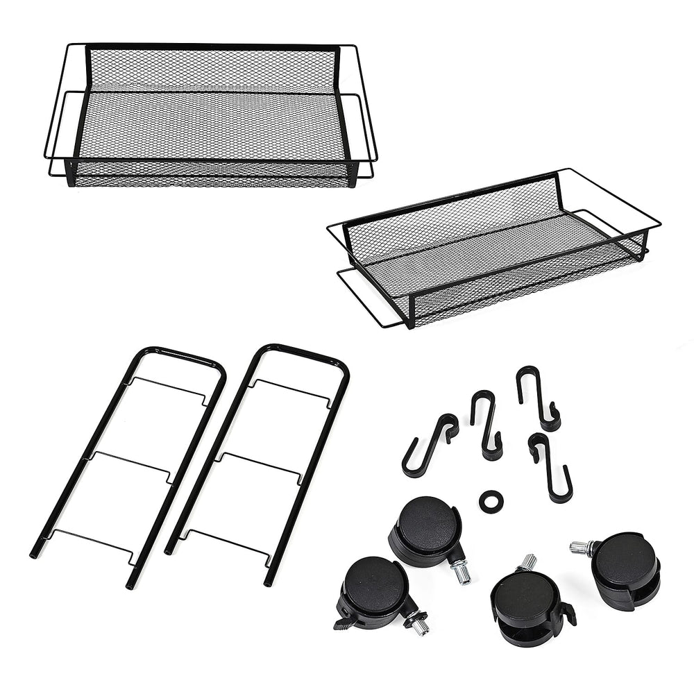 Three Tier Storage Cart With 2 Lockable Wheels
