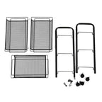 Three Tier Storage Cart With 2 Lockable Wheels