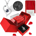 Valentine Essential - Heart Pendant Necklace - Red