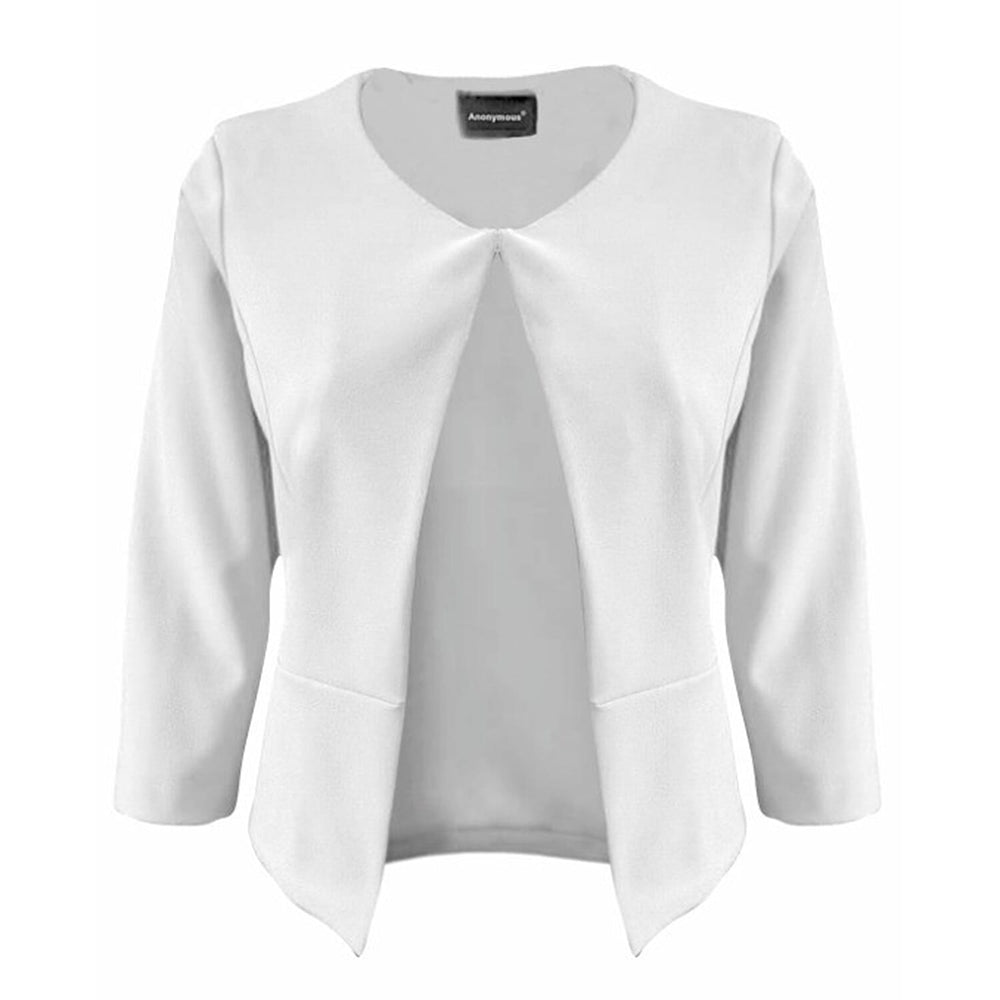 Anonymous Crepe Bolero (Size 20) - Ivory