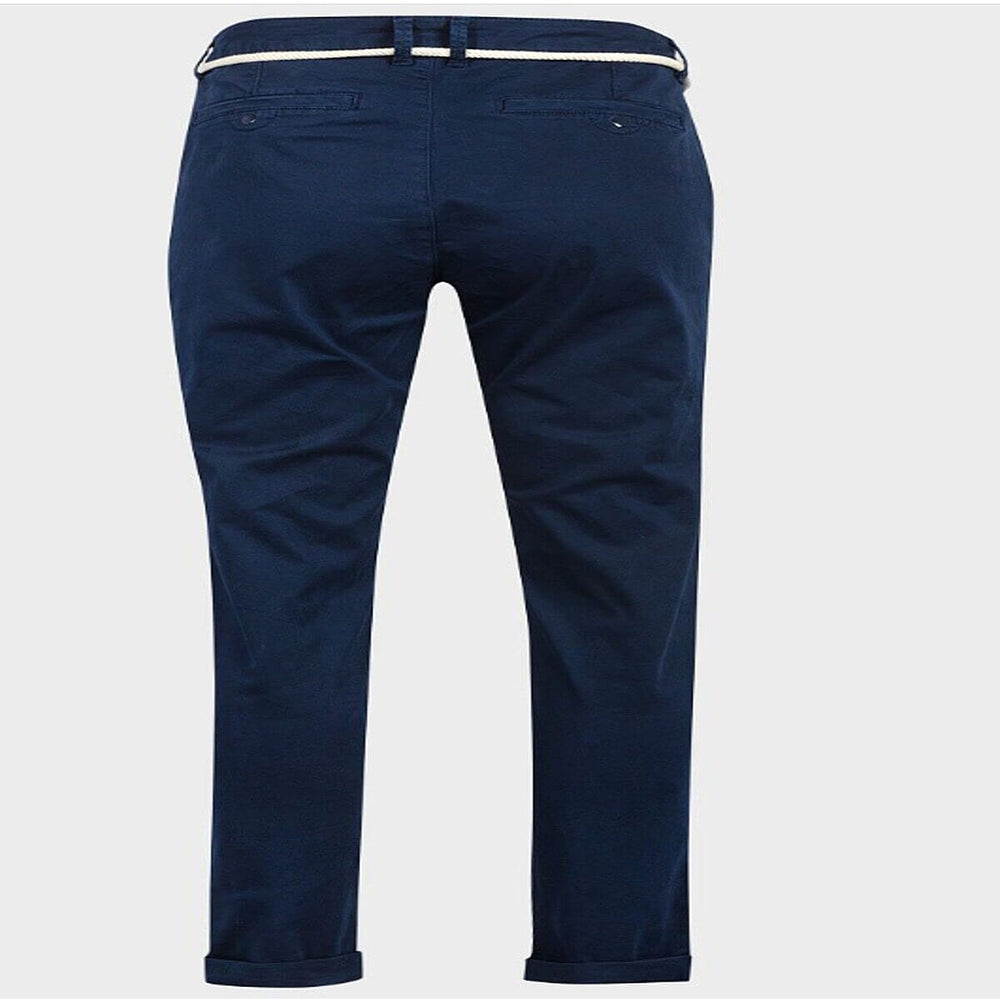 Ladies Cotton Blend Trousers with Rope Belt (Size - L) - Blue
