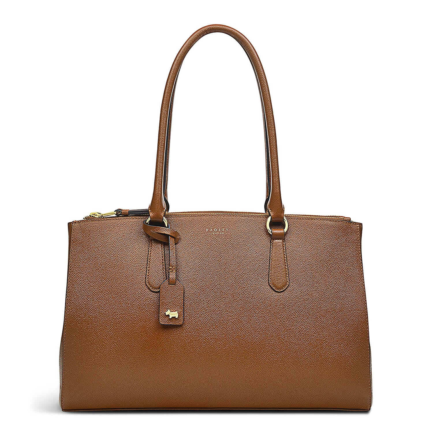 Radley London Showcase - Genuine Leather Hampstead Large Ziptop Workbag Indus - Tan