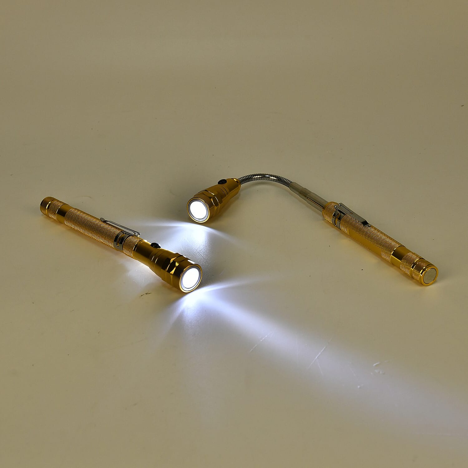 TJC Essential Set of 2 LED Flexible Magnetic Flashlight - Champagne