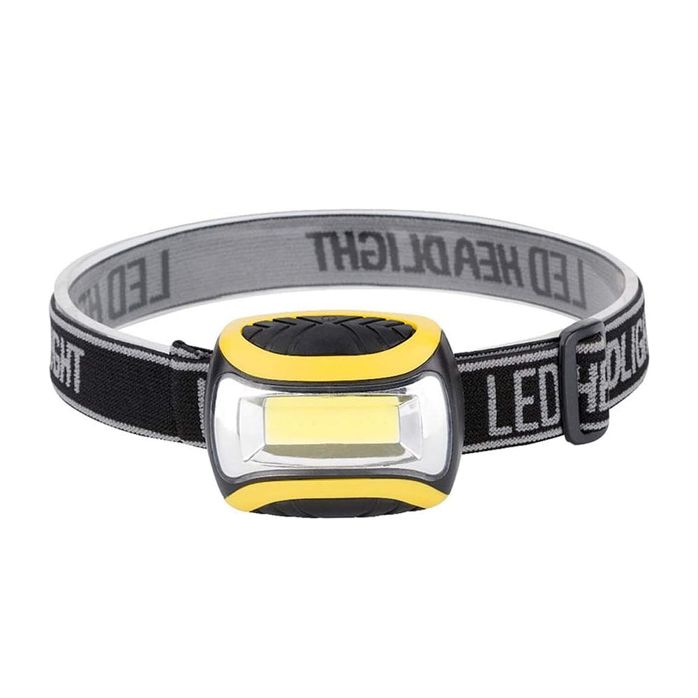 COB Headlight with 3 Light Modes and Adjustable High-Low Beam Flash Light - Yellow