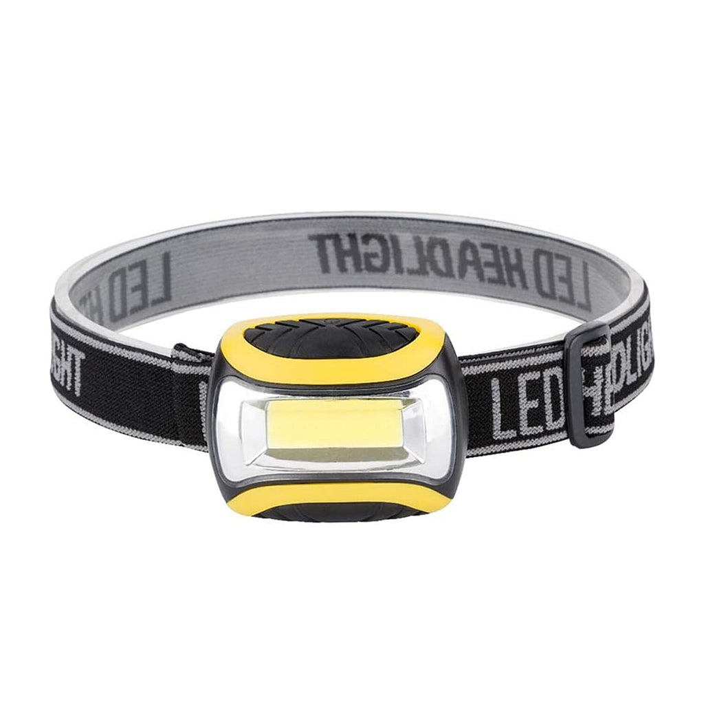 COB Headlight with 3 Light Modes and Adjustable High-Low Beam Flash Light - Yellow