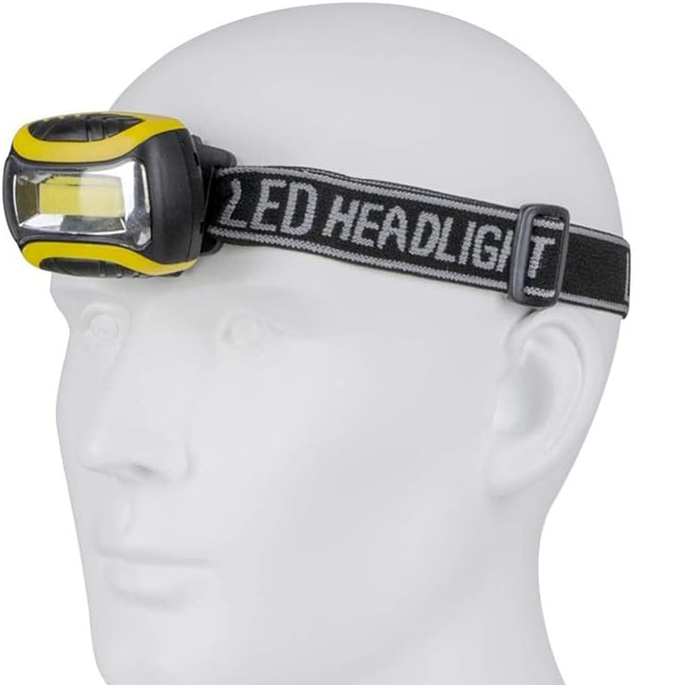 COB Headlight with 3 Light Modes and Adjustable High-Low Beam Flash Light - Yellow