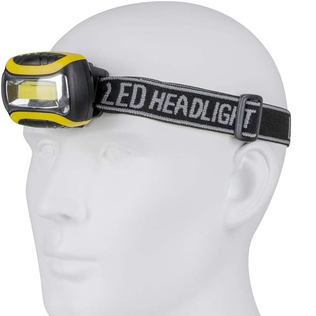 COB Headlight with 3 Light Modes and Adjustable High-Low Beam Flash Light - Yellow