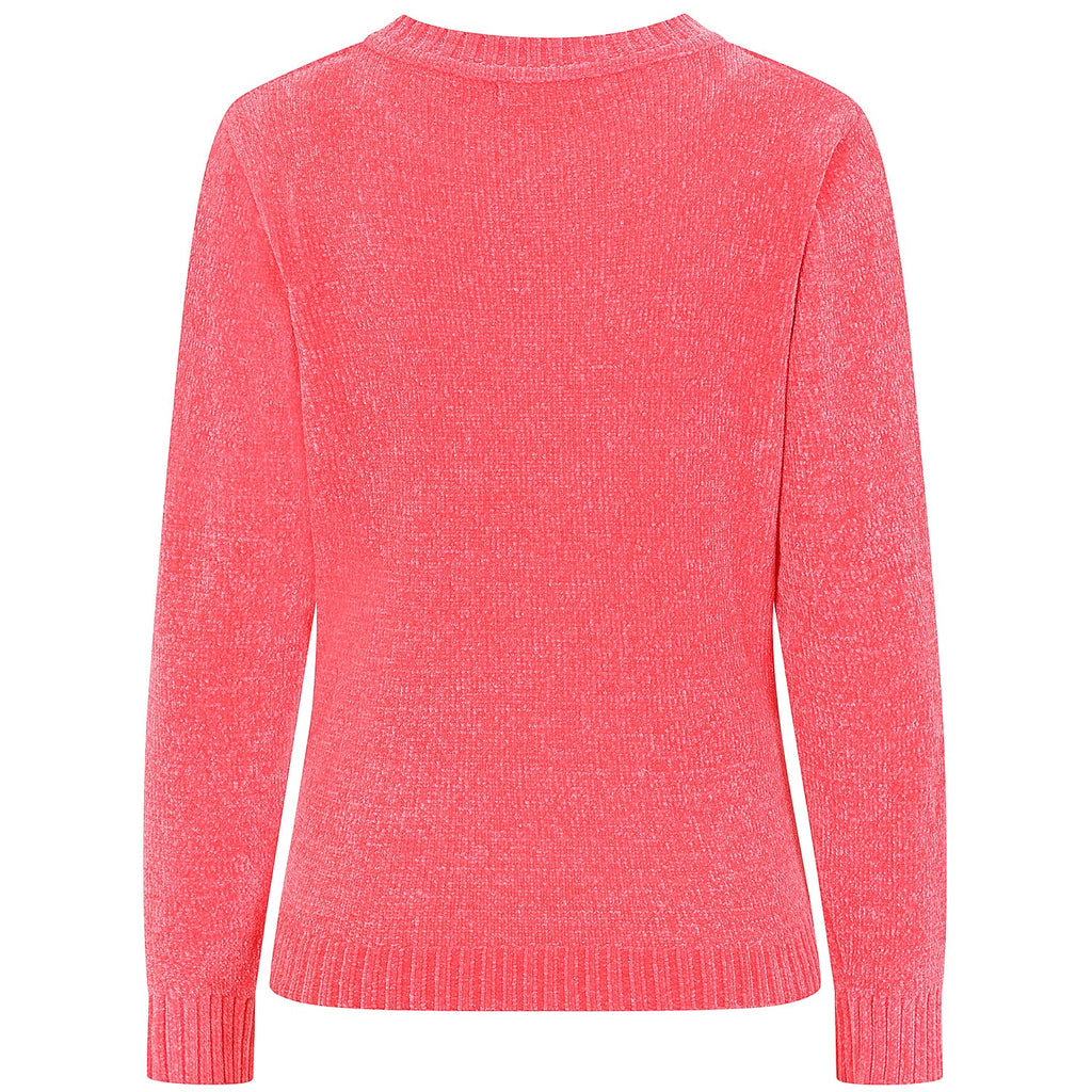 Emreco Plain Round Neck Chenille Jumper (Size L) - Coral