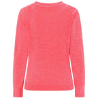 Emreco Plain Round Neck Chenille Jumper (Size L) - Coral