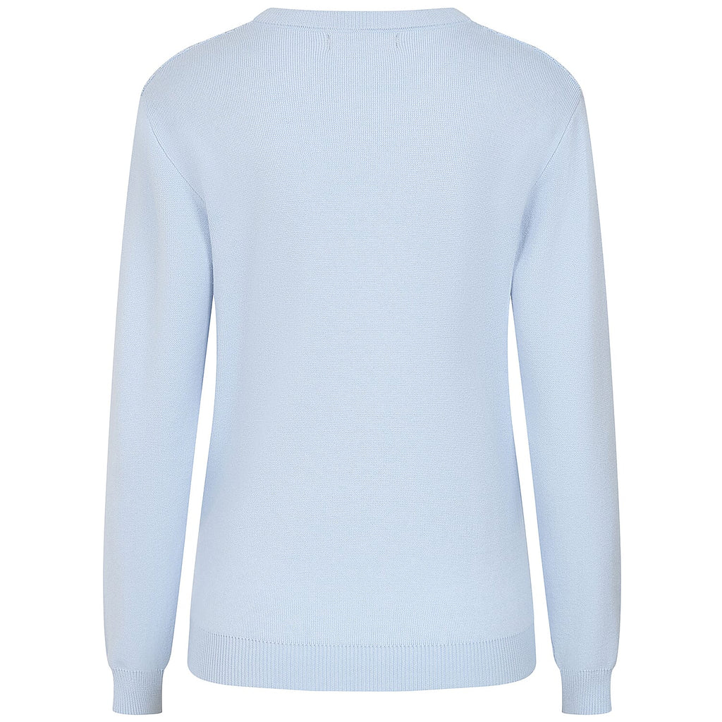Emreco Womens Knitted Bubble Textured Round Neck Jumper (Size M) - Blue