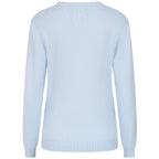 Emreco Womens Knitted Bubble Textured Round Neck Jumper (Size M) - Blue