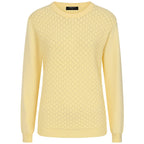 Emreco Womens Knitted Bubble Textured Round Neck Jumper (Size M) - Lemon