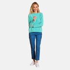 Emreco Plain Round Neck Chenille Jumper (Size M) - Turquoise