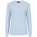 Emreco Womens Knitted Bubble Textured Round Neck Jumper (Size S) - Blue