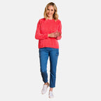 Emreco Plain Round Neck Chenille Jumper (Size S) - Coral