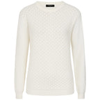 Emreco Womens Knitted Bubble Textured Round Neck Jumper (Size S) - Ivory