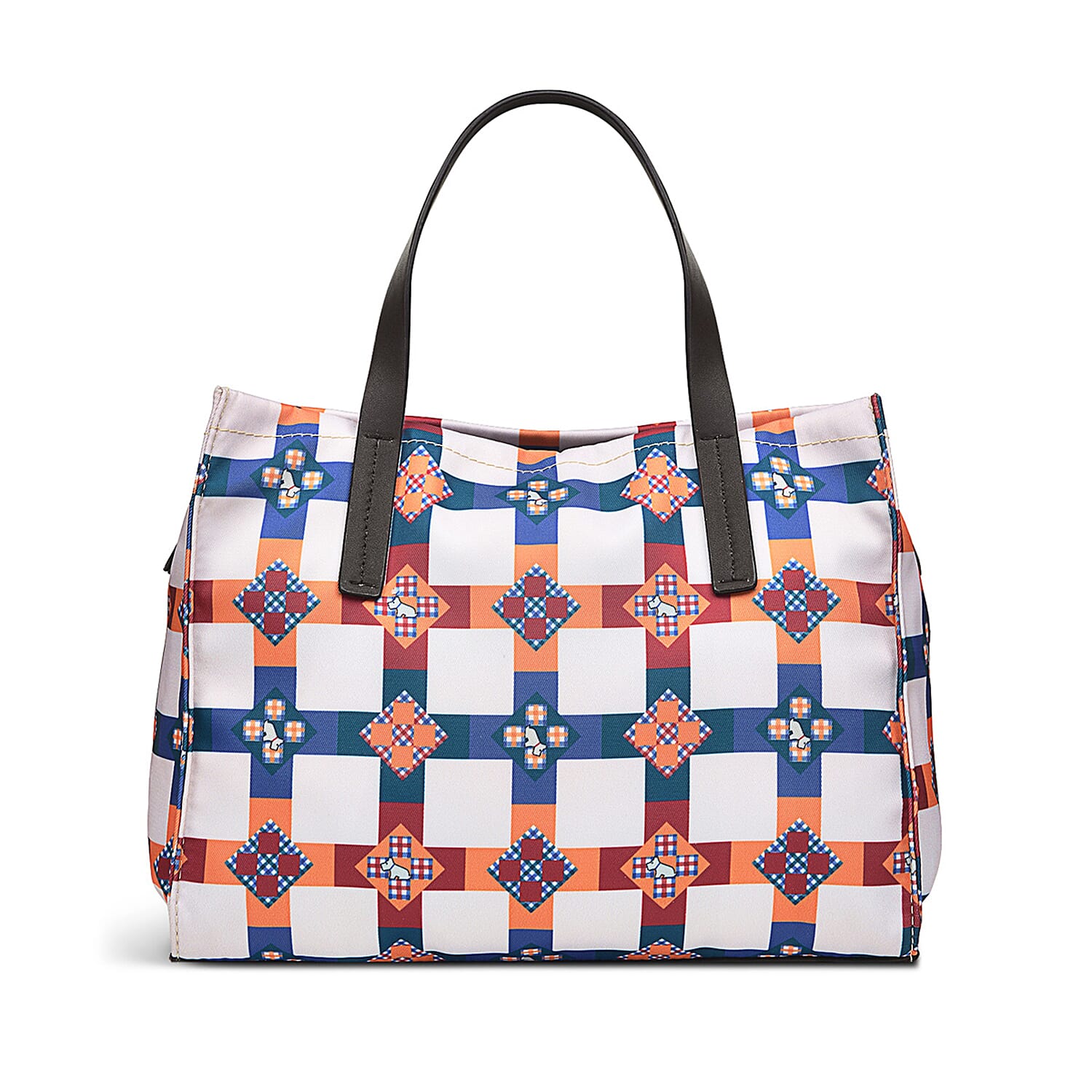 Radley London Finsbury Park Patchwork Medium Ziptop Grab Bag with Shoulder Strap - White