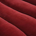 Back Support - Woven Scallop Shaped Cushion (Size 70x42 cm) - Red