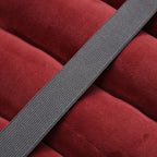 Back Support - Woven Scallop Shaped Cushion (Size 70x42 cm) - Red