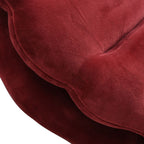 Back Support - Woven Scallop Shaped Cushion (Size 70x42 cm) - Red