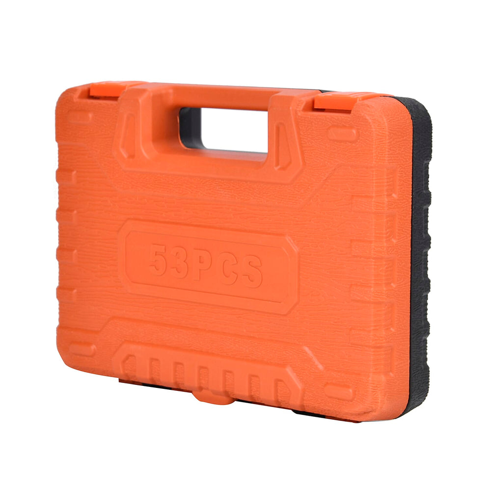 53 Piece Impact Socket Pro Tool Set- Black & Orange