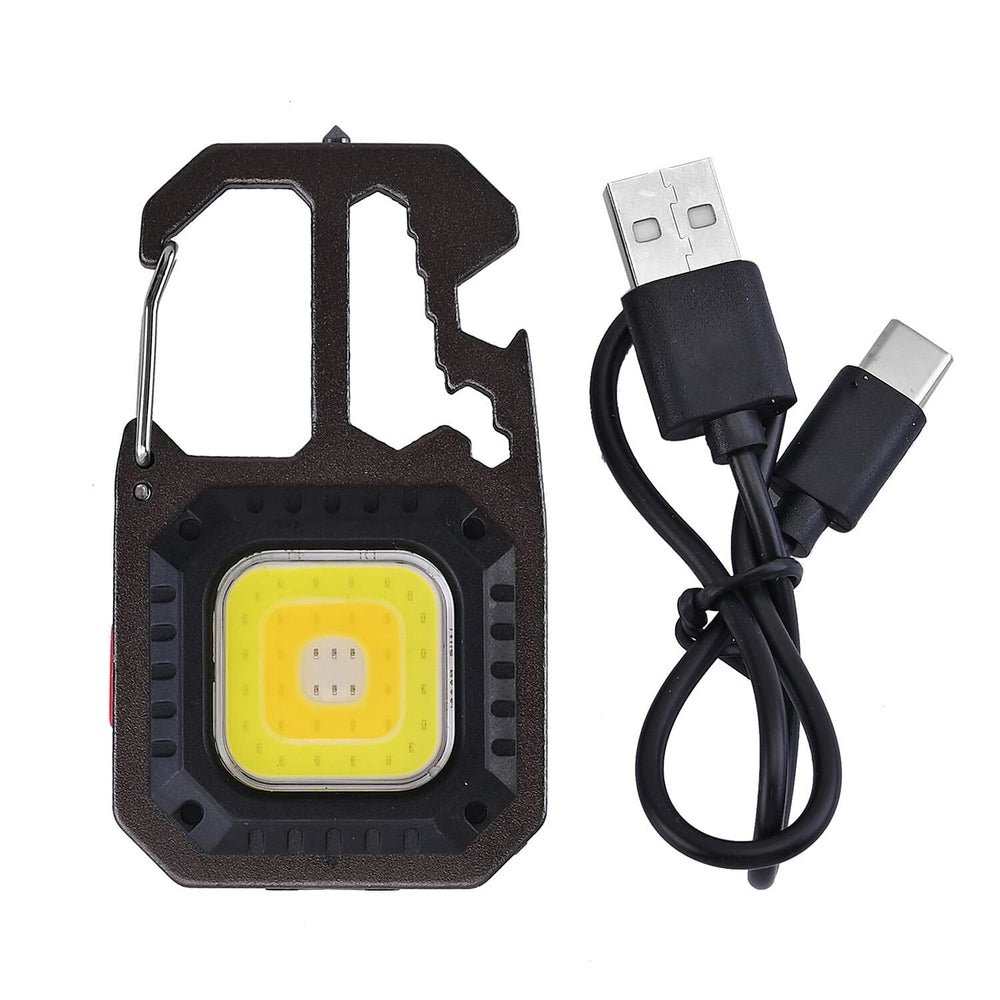 COB rechargeable keychain light - Black
