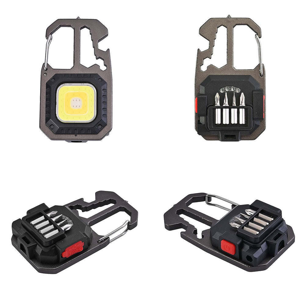 COB rechargeable keychain light - Black