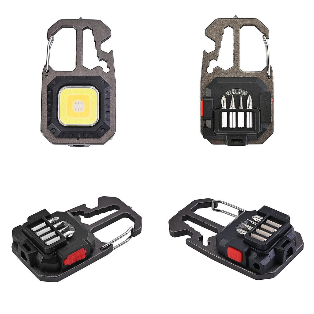 COB rechargeable keychain light - Black