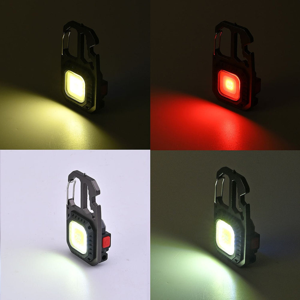 COB rechargeable keychain light - Black