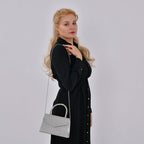 Crystal Patterned Clutch (Size 22x6x14 cm) - AB & AB