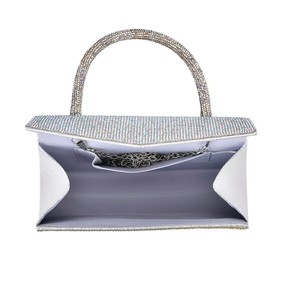 Crystal Patterned Clutch (Size 22x6x14 cm) - AB & AB