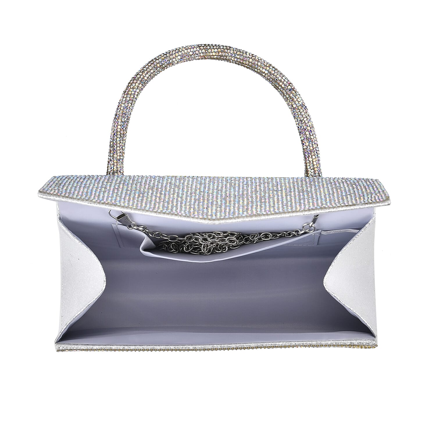 Crystal Patterned Clutch (Size 22x6x14 cm) - AB & AB