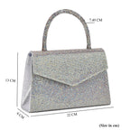 Crystal Patterned Clutch (Size 22x6x14 cm) - AB & AB