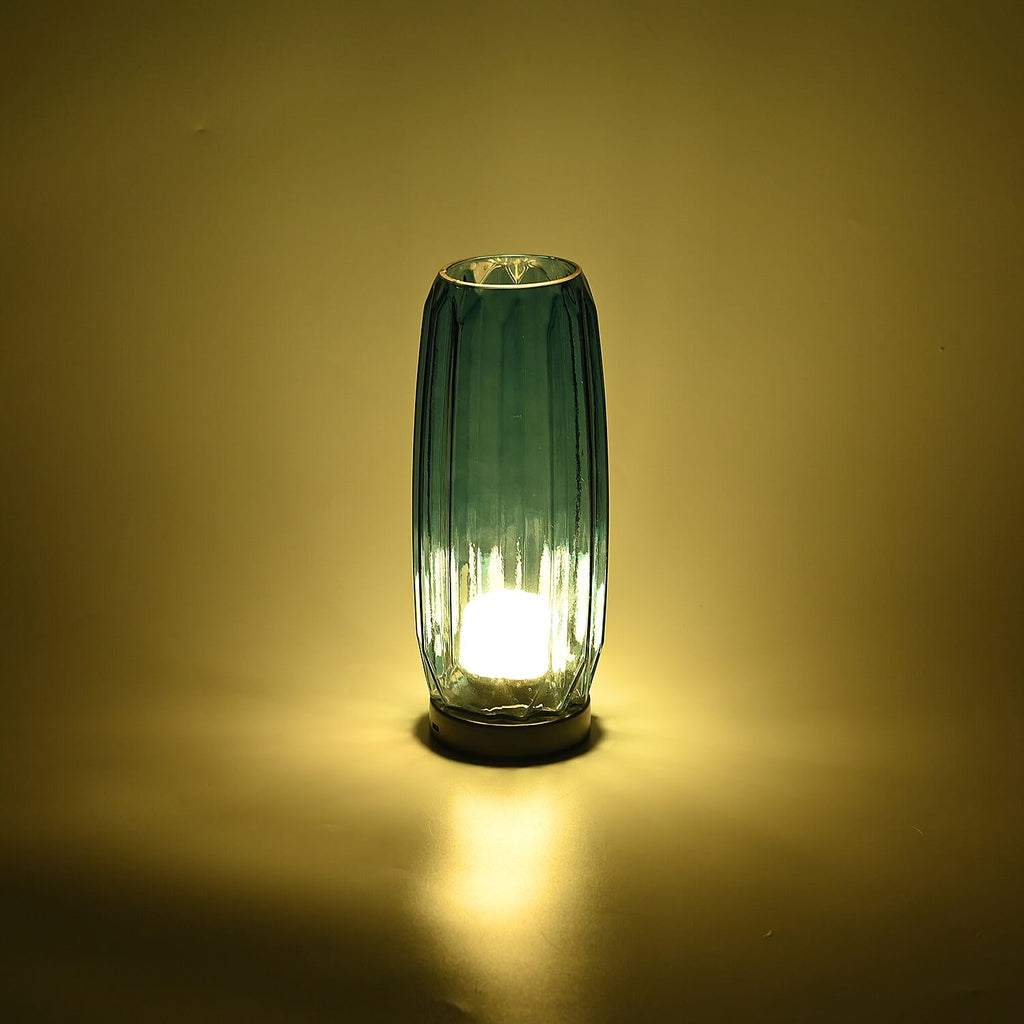 3 Colour LightingTouch Control LED Glass Table Lamp (Rechargeable Battery)