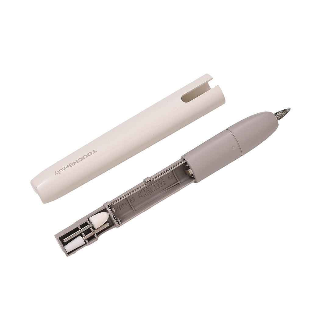 Touch Beauty Manicure-Pedicure Nail Set With Flat Cone Head, White Filing Head & Emery Grinding Head