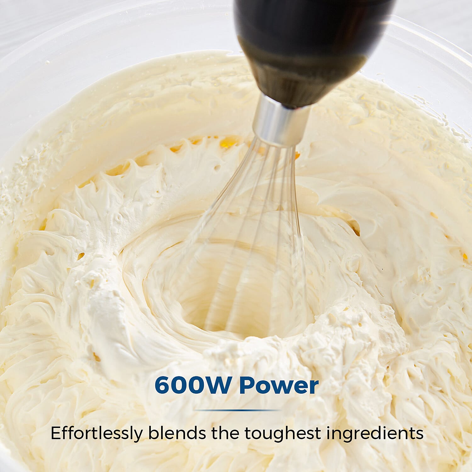 Tower - 4 in 1 Hand Blender-Chopper-Whisk with Stainless Steel Blades 600W - Black-  Blend, Chop, Whisk, Mix, Puree