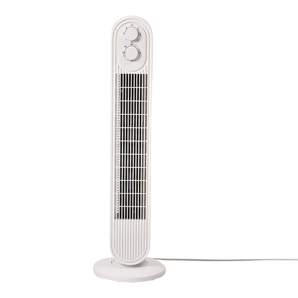 Tower Fan with 3 Speed Setting - Oscillation 31 Inch 45W (1p per Hour Running Cost not including Standard charge)  - White