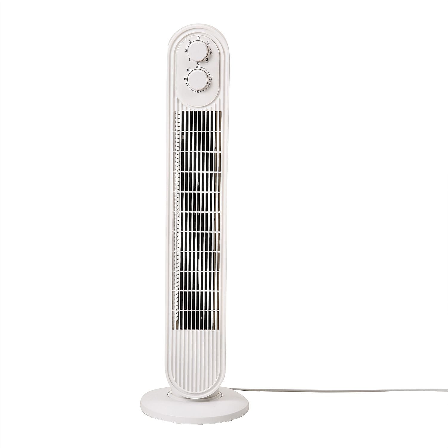 Tower Fan with 3 Speed Setting - Oscillation 31 Inch 45W (1p per Hour Running Cost not including Standard charge)  - White