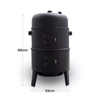 BBQ 2-in-1 Charcoal and Smoker Grill from Tower - Black