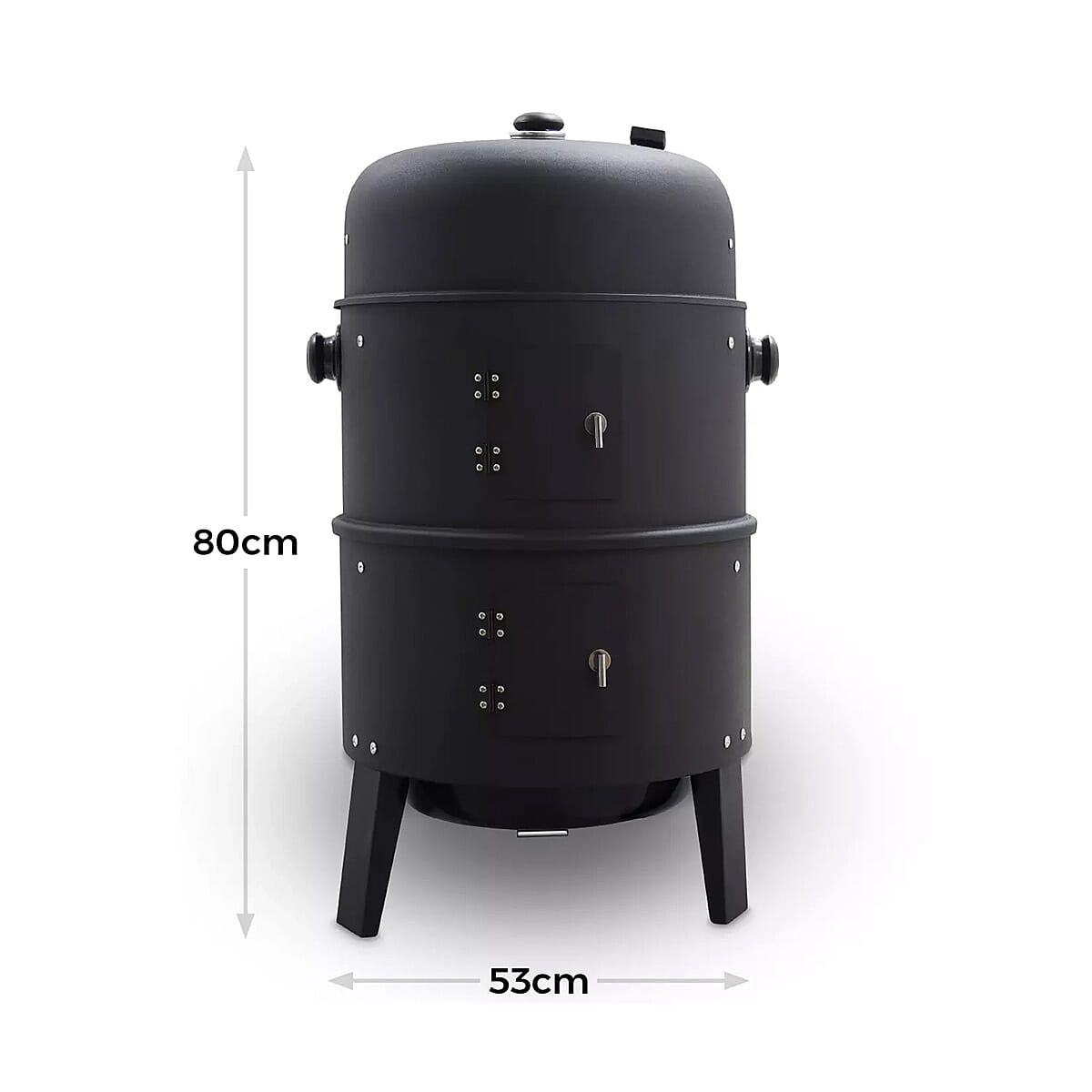 BBQ 2-in-1 Charcoal and Smoker Grill from Tower - Black