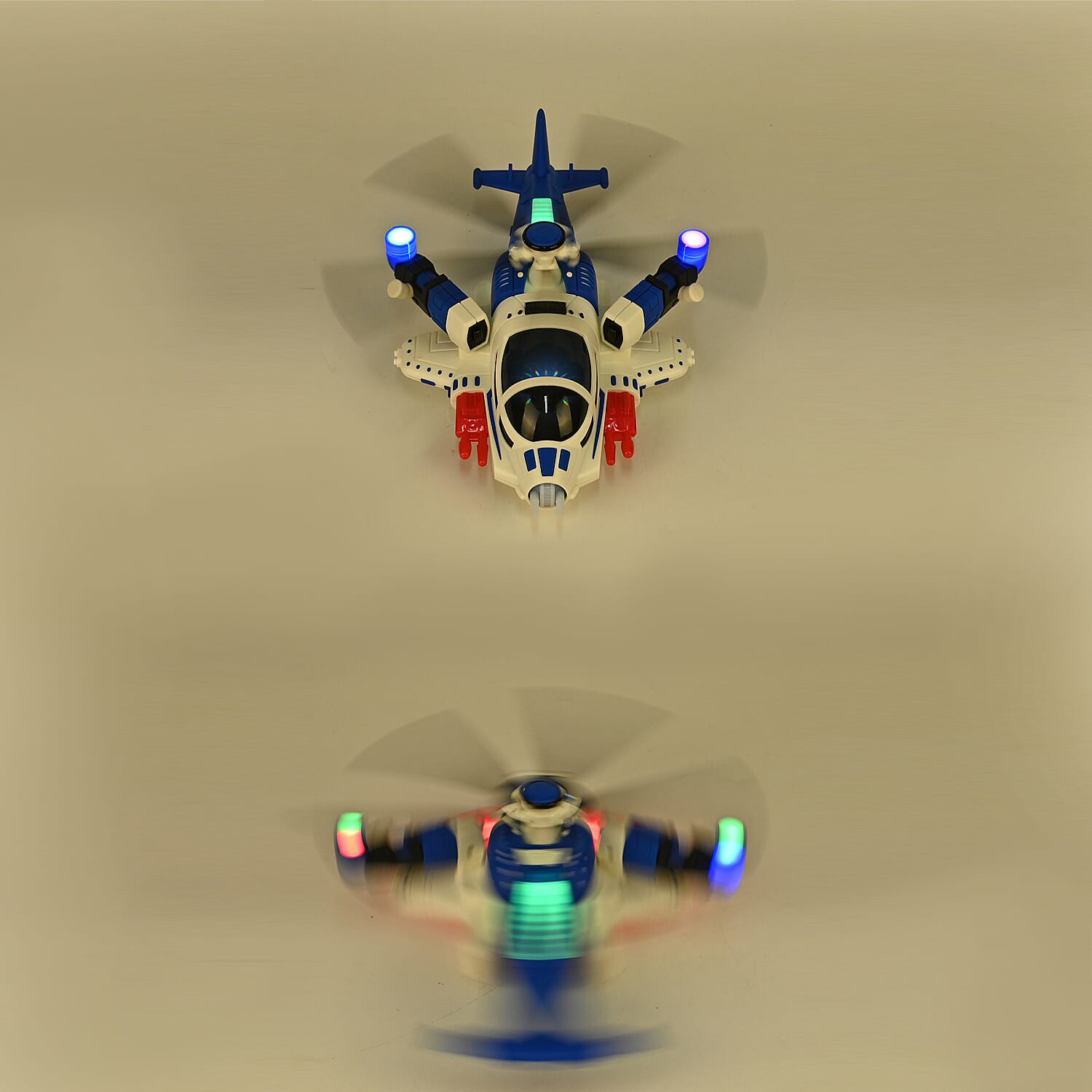 Electronic Light Music Fighter Plane - Blue