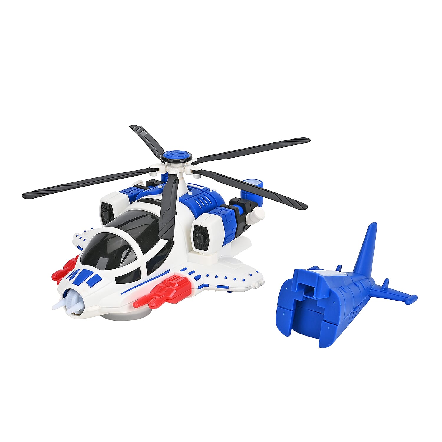 Electronic Light Music Fighter Plane - Blue