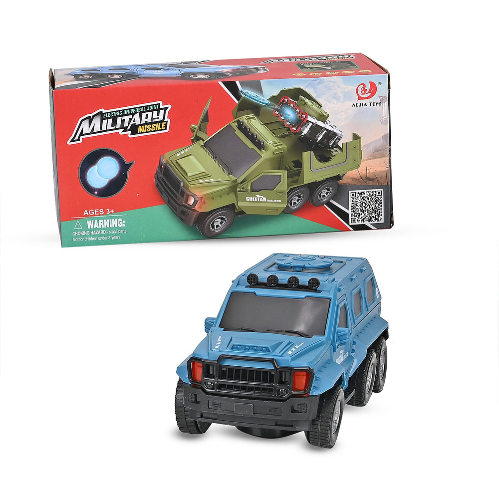 Electronic Light Music Army Truck - Blue