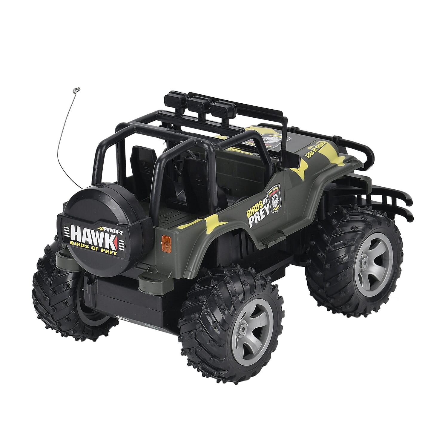 4 wheel drive monster truck;  Rechargeable 4.8V battery - Green