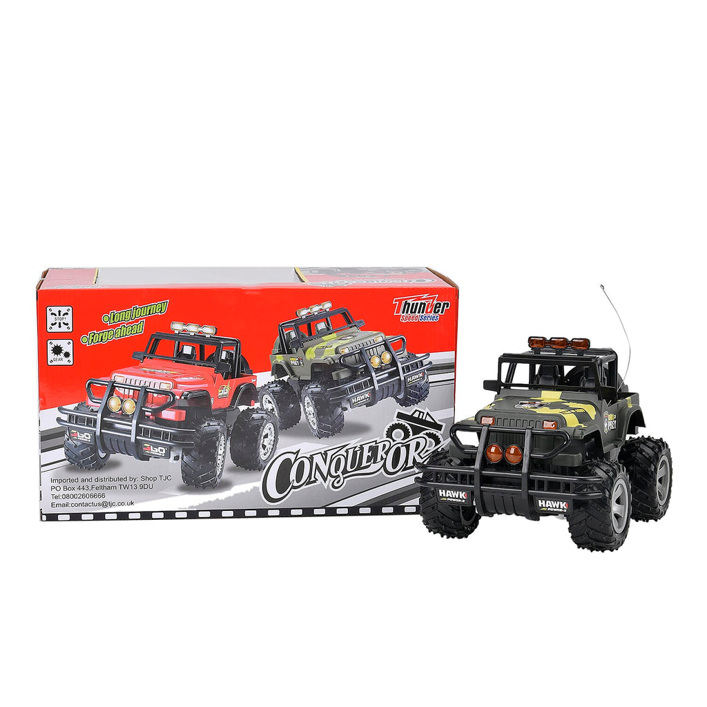 4 wheel drive monster truck;  Rechargeable 4.8V battery - Green