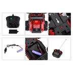 4 wheel drive monster truck;  Rechargeable 4.8V battery - Red
