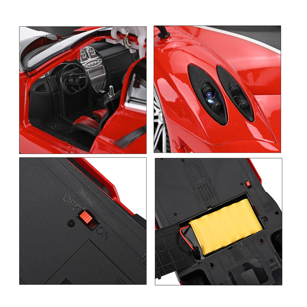 5 Function Remote Control Racing Car With Front & Rear Lights - Red