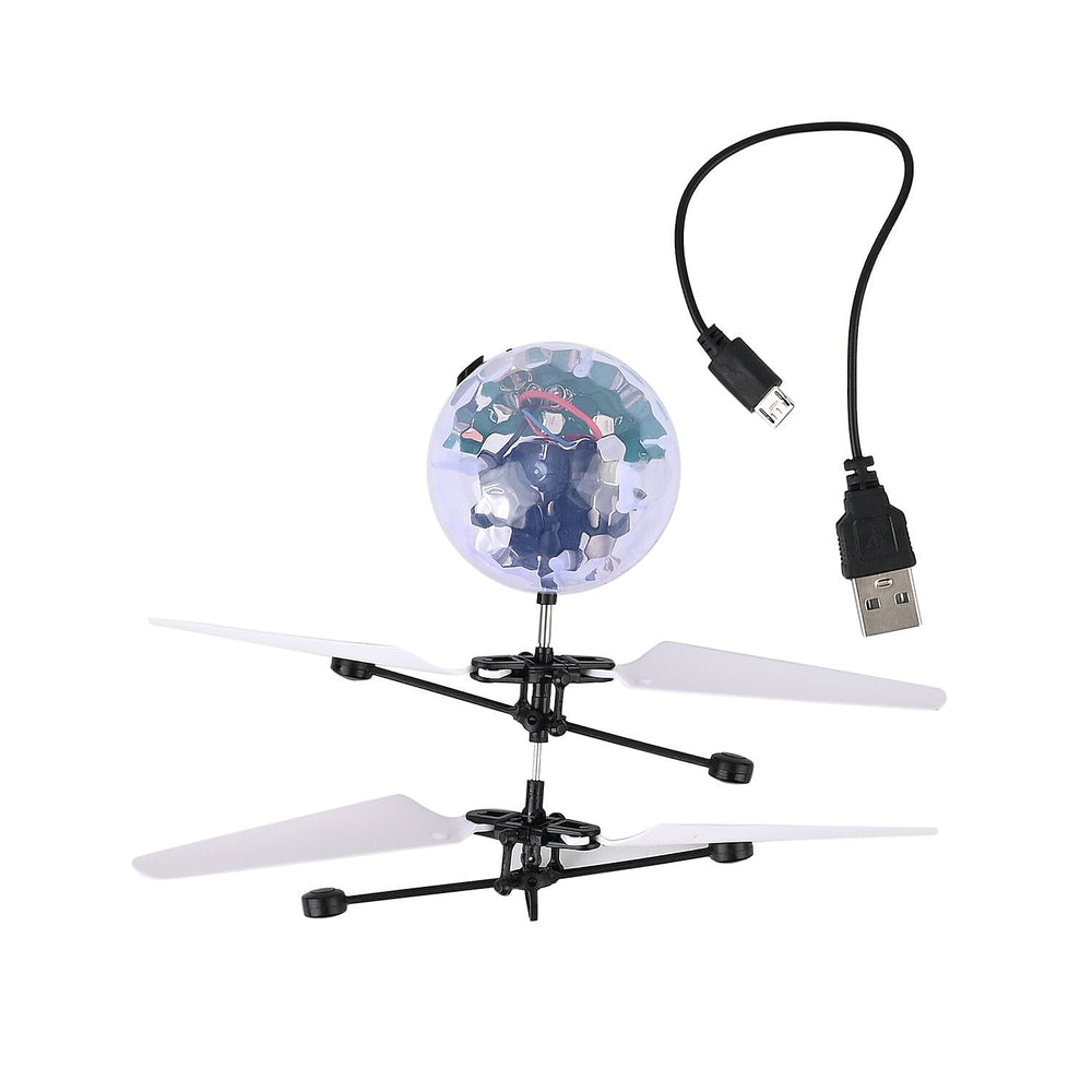Flying Ball Toy with Colourful LED Light (Powered By USB Cable)