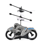 I -FLY Sensitive Flying Motorbike With USB Cable - Colourful LED Light (3.7v75Mah Battery) - Grey
