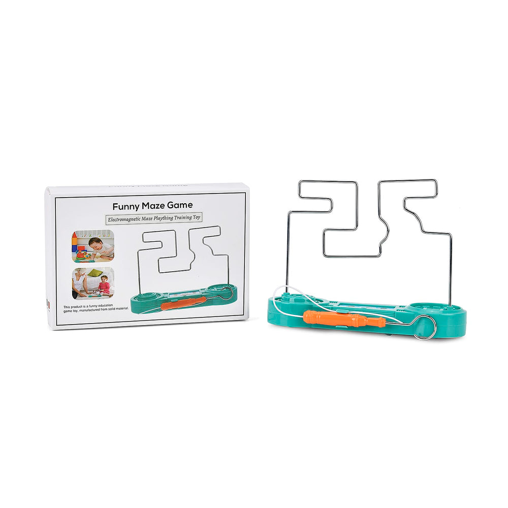 Electric Bump Maze Fire wire Shock Induction Maze Game  - Green